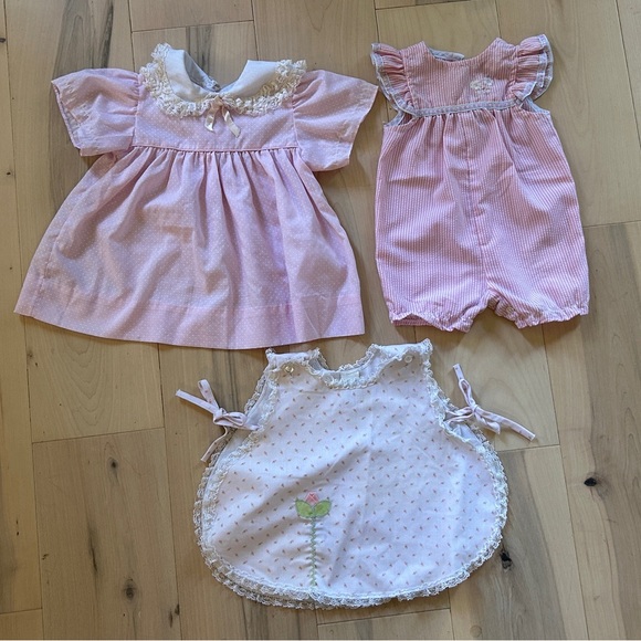 Alexis/Carters/New York Kids Other - Vintage Girls Bundle Dress/Romper/Top-New York Kids/Alexis/Carter 6/12/18 Months